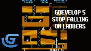 GDevelop 5 Stop falling on Ladders