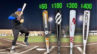 DOES PRICE MATTER on USSSA bats? | $60 vs. $180 vs. $300 vs. $400 USSSA Baseball Bat Review