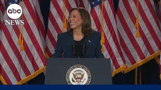 Kamala Harris holds 1st presidential campaign rally since Biden's withdrawal from the race