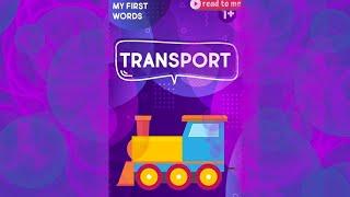 Learn Vehicle Names with 'Transport' | Fun Word Cards for Kids