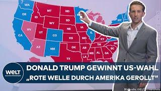 US-WAHL 2024: "Rote Welle durch Amerika gerollt" – "Trump konnte in den Swing States überzeugen"