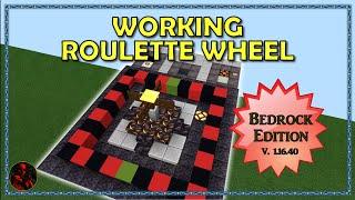 Roulette Wheel Redstone Tutorial for Minecraft Bedrock version 1.16.40