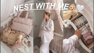 NEWBORN NESTING 101 VLOG! Organising, Hospital Bags, Batch Cooking, Cleaning + More for BABY 3!