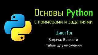 41 Задача: Вывести таблицу умножения в Python