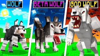 Upgrading BABY WOLF To GOD WEREWOLF in Minecraft