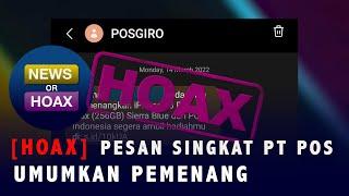 Hoaks Pesan Singkat PT Pos Indonesia | News Or Hoax