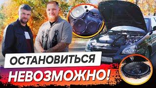 Громкая Приора с кайфовым звуком! Парень достигает свою музыкальную мечту!