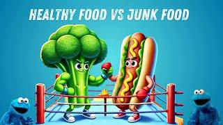 Healthy food vs Junk food song | Cookie Monster's song Healthy Food vs  Junk Food | sesame street