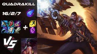 MID Jayce vs Akali [QUADRAKILL] - EU Grandmaster Patch 14.20