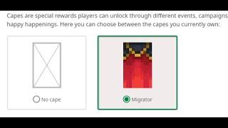 How to equip cape after migrating account in Minecraft