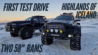 58" Unimog Ram Driving in Snow in Iceland