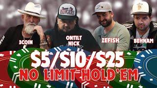 LIVE POKER | $5/$10/$25 No Limit Hold'em Cash Game | TCHLIVE Dallas