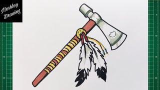 How to Draw a Native American Tomahawk