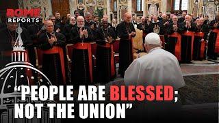 Pope Francis on Fiducia supplicans: “People are blessed; not the union”