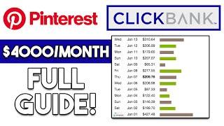 Pinterest Affiliate Marketing Using Clickbank Affiliate Marketing Tutorial ($4000/Mo Strategy)