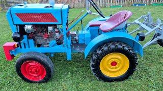 Traktorik domácej výroby so zakladom Škoda Tudor. Home-made tractor with Škoda Tudor base.