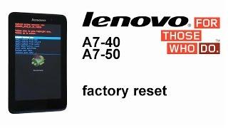 Lenovo TAB 2 A7-50, A7-40, A7-30, A3500 - Hard Reset, Screen Password Lock Removal Reset button