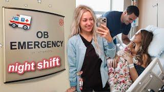 DAY IN THE LIFE OB TRIAGE EMERGENCY NURSE  | *BUSY 12 hour night shift*