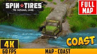 SpinTires (2014) - Full Walkthrough Map - Coast - No Commentary (4K 60FPS)