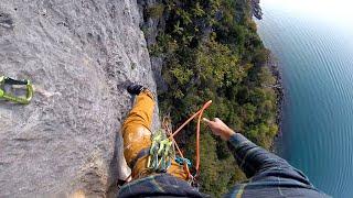 Costiera, Altri tempi 5c | Lead rope solo free climbing