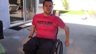 C-5/C-6 Quadriplegic - Power Assist Drive System Demo (SmartDrive MX2)