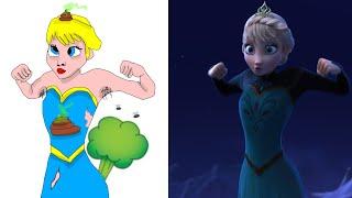 Frozen 2 Elsa funny Drawing memes - Try not To laugh