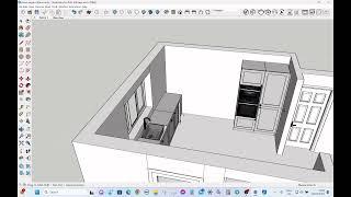 2. Beginner Sketchup Tutorial - Adding Cabinets to a Kitchen Design