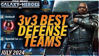 BEST 3v3 DEFENSE TEAMS (July 2024) #swgoh #gac #3v3 #galaxyofheroes #starwars