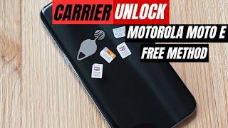 Motorola Moto E SIM network unlock PIN