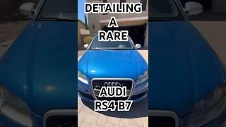 Detailing a Rare Sprint Blue Audi B7 RS4! Watch this beauty shine.  #AudiRS4 #AutoDetailing