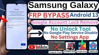 Samsung Galaxy FRP Bypass Android 13 Without Pc 2024 Last Security Update | FRP Unlock 2025 Only US