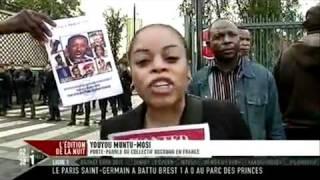 Resistance Congolaise à Paris contre la venue du tyran Kagame.