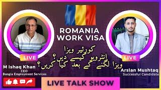 Romania Embassy Best Interview Visa Done/Live With Arslan/Tips&Advice/Europe Visa Guide#