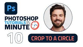 How to an Crop Image to a Circle Shape using Photoshop 2023 (fast tutorial)