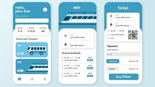 Public Transportation Mobile Application UI Template with source code || Expo || React Native