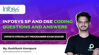 Infosys SP and DSE Coding Questions and Answers | Infosys Specialist Programmer Exam 2024-25