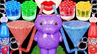ASMR RAINBOW DRINKS *VAMPIRE BOBA TEA, BABY BOTTLE WAX CANDY,  FROG EGGS JELLY, BIRD GLASS 신기한 물 먹방