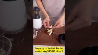 Dụng cụ dập tỏi, dập hành, băm thái rau củ đa năng SLAP CHOP 5 trong 1| Trùm đồ gia dụng