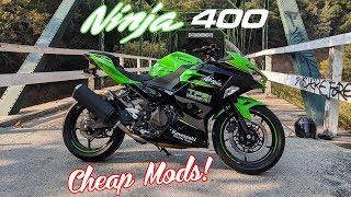 Kawasaki Ninja 400 Cheap and FREE Mods!  Fender Eliminator, Windscreen, Graphics and More!