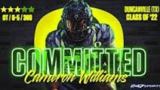 Cameron Williams 3 Star ⭐️⭐️⭐️ OT Commits To Oregon | Career Highlights