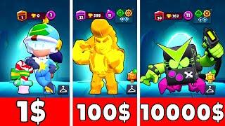 Аккаунт Brawl Stars за 1$ vs 100$ vs 10000$