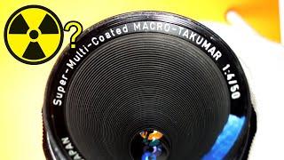 Testing lenses for Gamma radiation : Super-Multi-Coated MACRO-Takumar 50mm F4 lens.