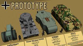 40 Crazy German Prototype Tanks Size Comparison 3D