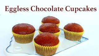 Eggless Chocolate Cupcakes | Easy One Bowl Recipe