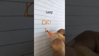 Lucy name converted into a brand logo design #lucy #shorts