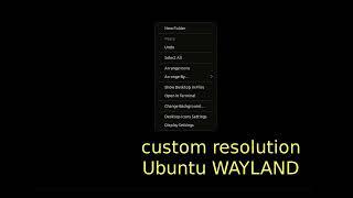 CUSTOM RESOLUTION MONITOR WAYLAND UBUNTU 22.04 | 22.10 | 23.04 d