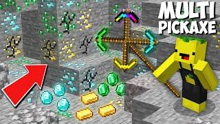 Only I have SUPER MULTI PICKAXE FOR MINE in Minecraft ! SECRET TREASURE !