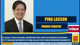 PING LACSON on Fiscalizer Role in the Senate, Pork Barrel, Cleansing the PNP: Interview on DZRH