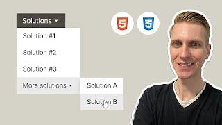 Responsive Dropdown (+ Submenu) in HTML & CSS