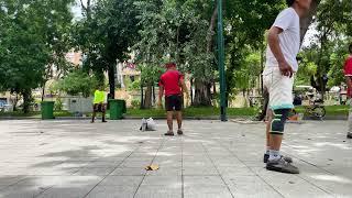 Shuttlecock Team Members Come and Play Together at Wat Phnom Daun Penh